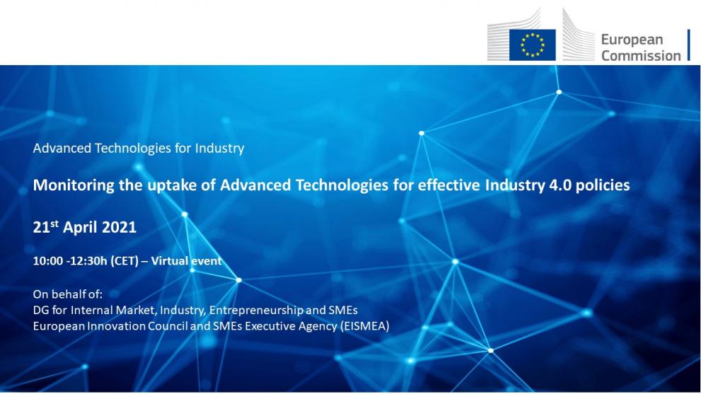 Monitoring the uptake of Advanced Technologies for effective Industry 4.0 policies event visual