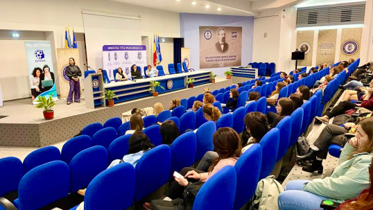 Audience listening to the speech at the ESTEAM Fest in Bucharest on 28-29 November 2023