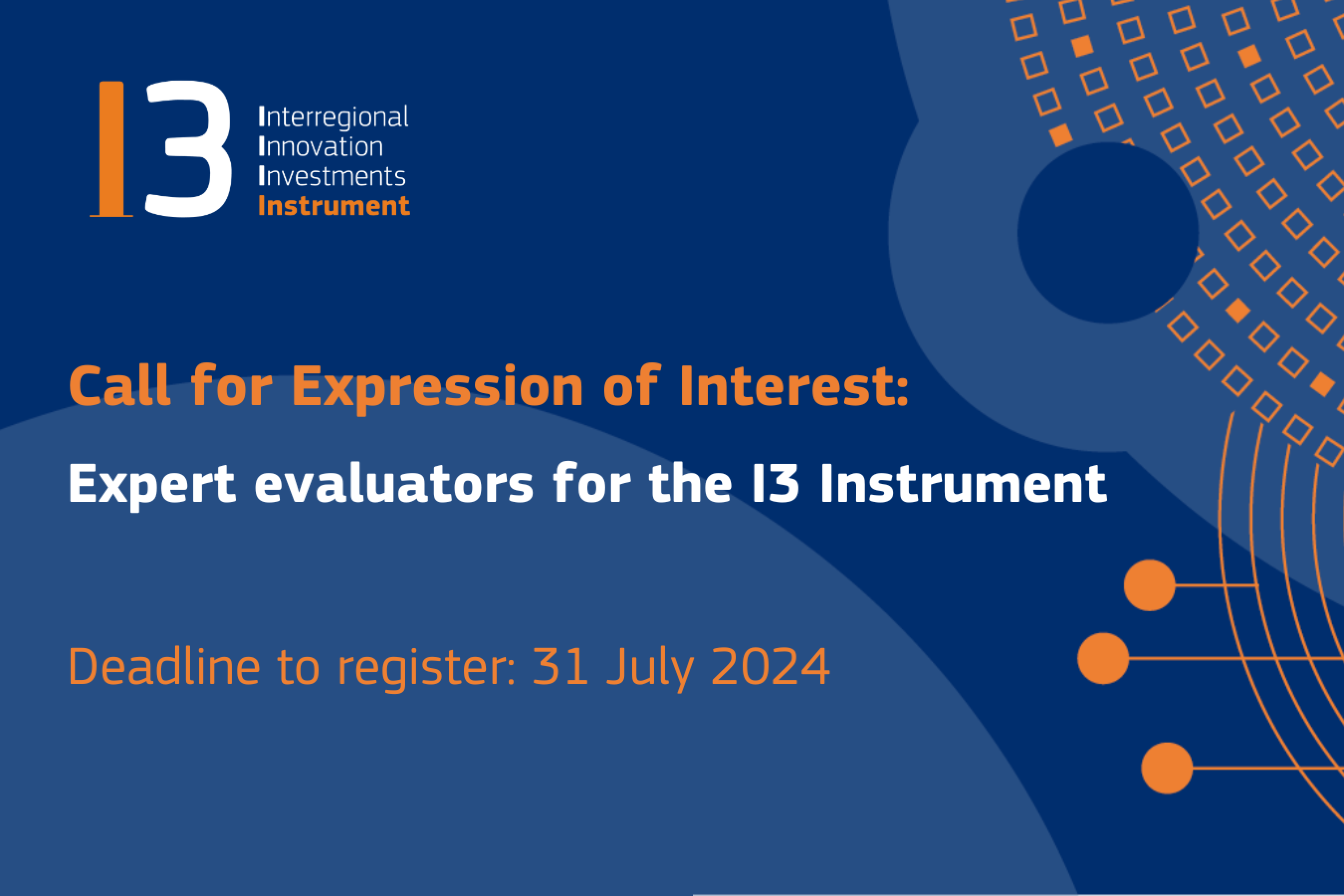Call for expert evaluators for the I3 Instrument