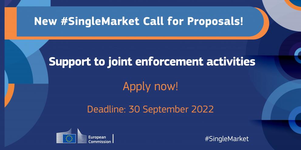 Single Market Programme call for proposals “Support to joint enforcement actions”