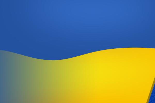 EU, Ukraine flags
