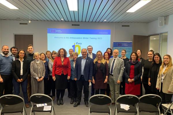 Group photo at the joint event of the 10th anniversary of the European IP Helpdesk Ambassadors